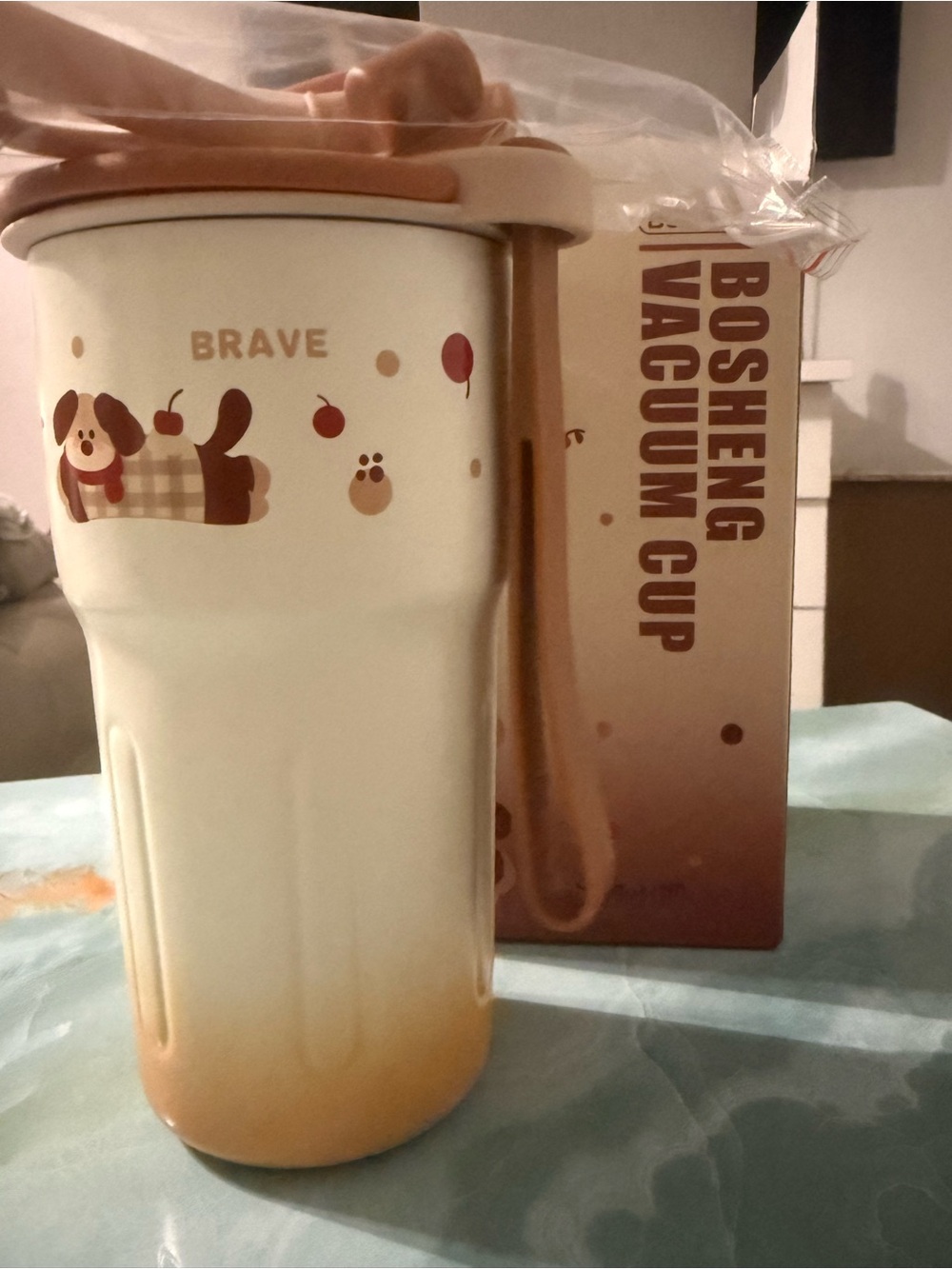 Bosheng 550ML Insulated Vacuum Tumbler Cup w/ Tea Infuser & Strap – New in Box